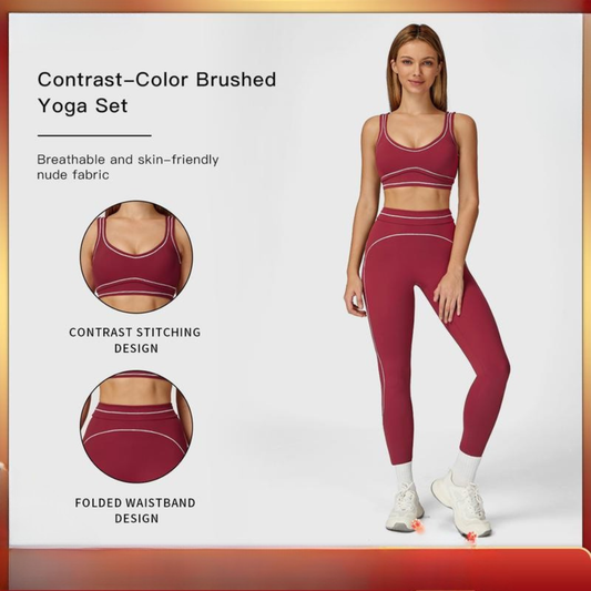 Two-Piece Sports Set, Comfortable Activewear for Fitness and Gym