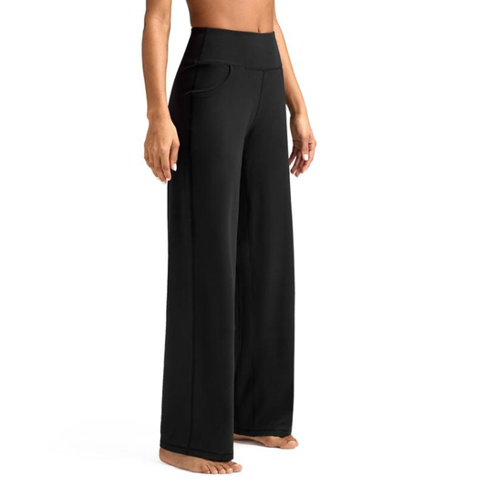 Wide Leg Yoga Pants High-Waisted Business Casual Pants with Pockets