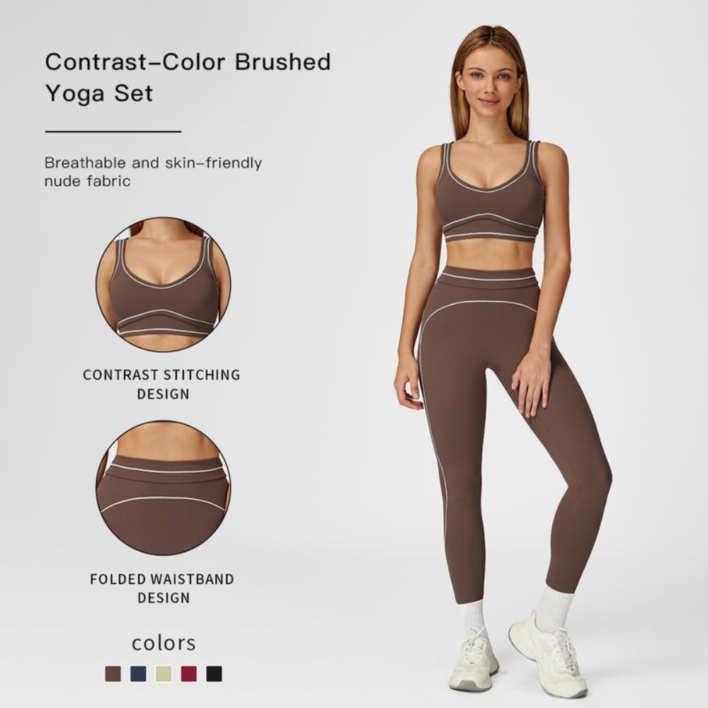 Two-Piece Sports Set, Comfortable Activewear for Fitness and Gym