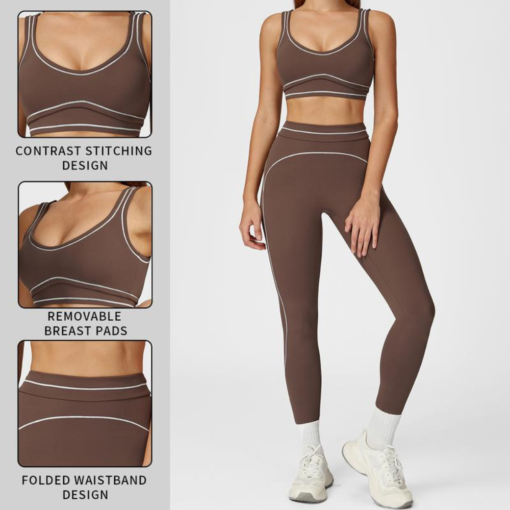 Two-Piece Sports Set, Comfortable Activewear for Fitness and Gym